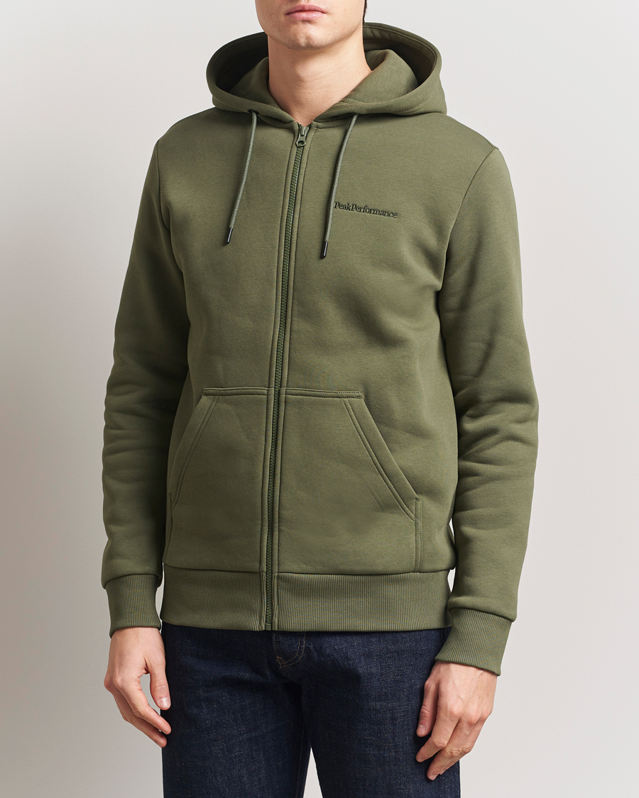 Herre | Trøjer | Peak Performance | Original Full Zip Hoodie Pine Needle