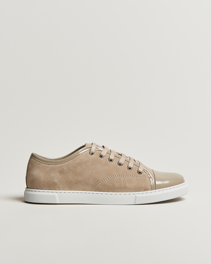Herre | Lanvin Womens Patent Cap Toe Sneaker Beige | Lanvin | Womens Patent Cap Toe Sneaker Beige