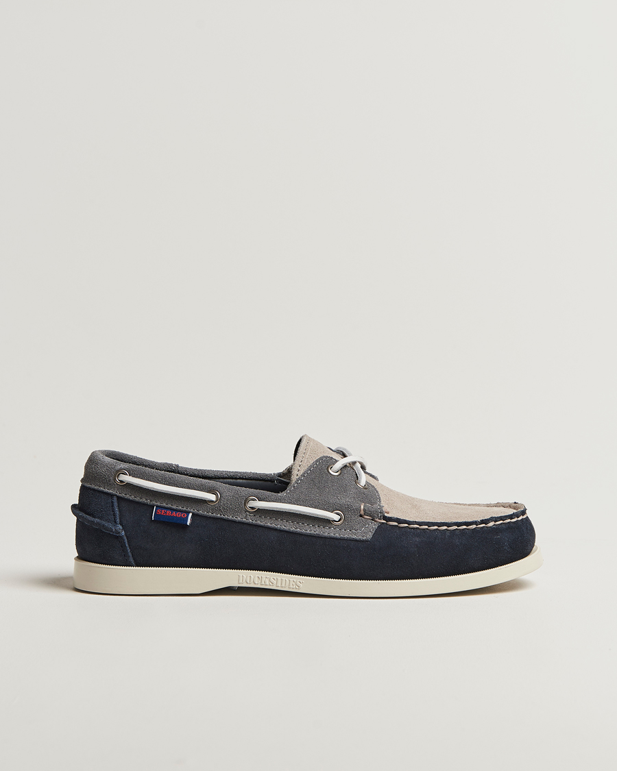 Herre | Sejlersko | Sebago | Docksides Portland Jib Boat Shoe Navy/Grey
