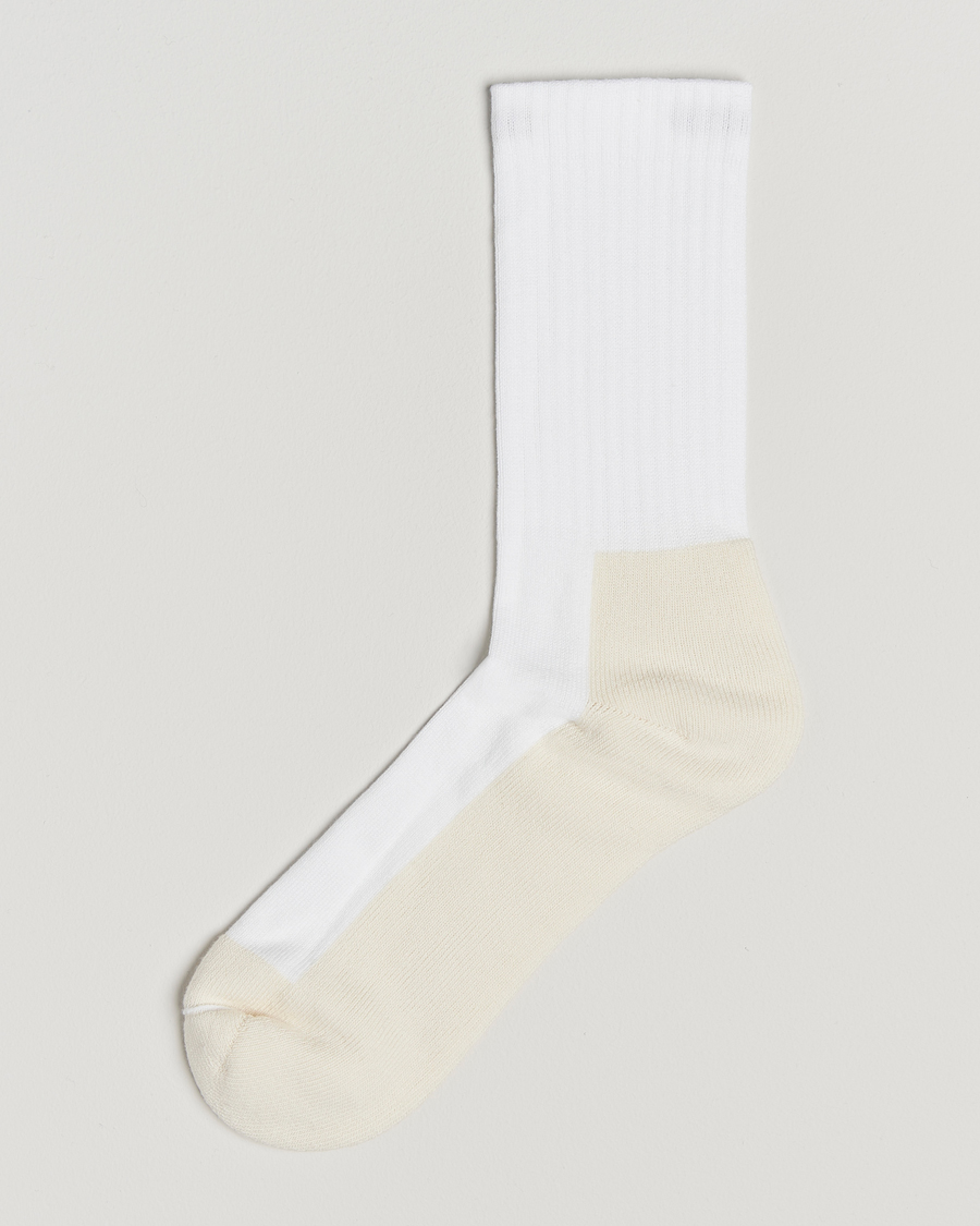 Herre | Undertøj | Sweyd | Two Tone Cotton Socks Off White/White