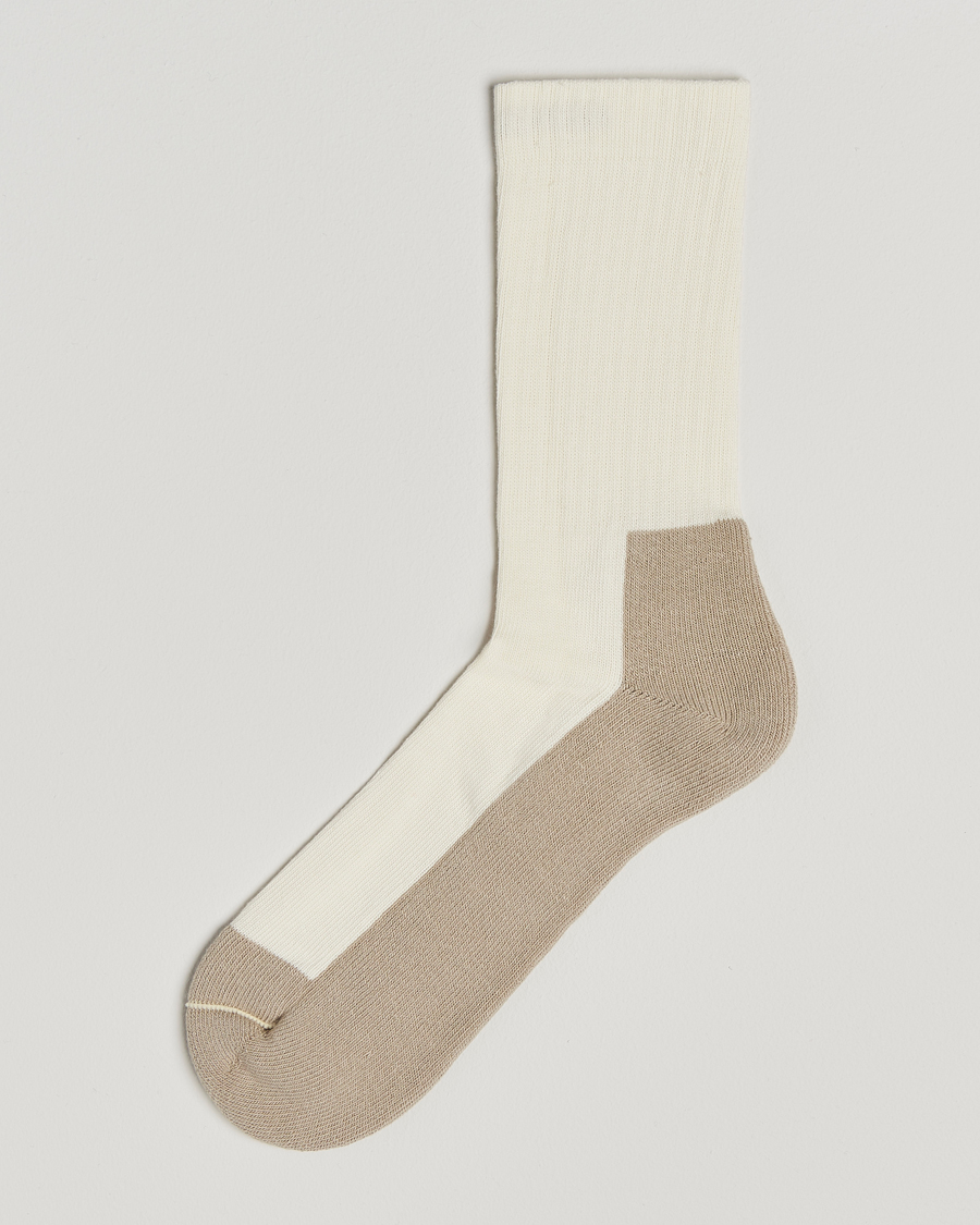 Herre | Undertøj | Sweyd | Two Tone Cotton Socks Off White/Sand
