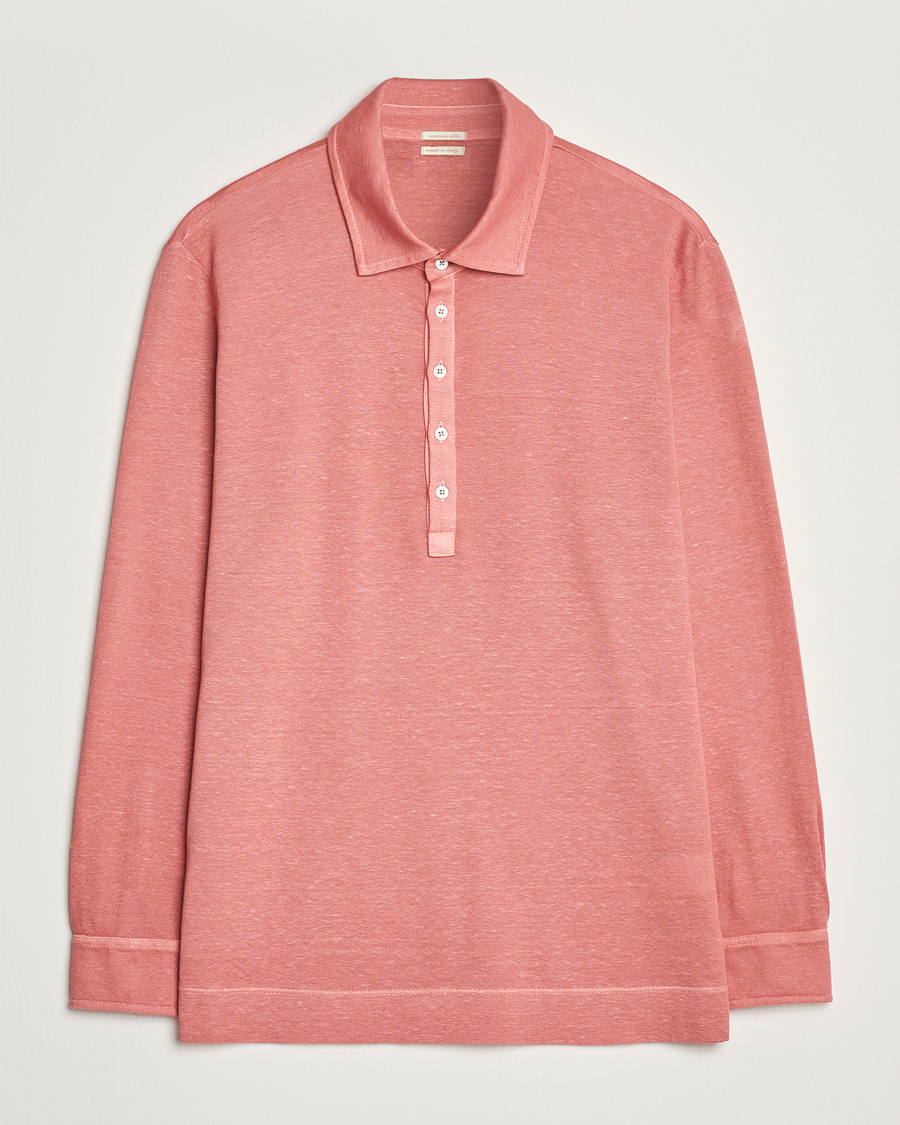 Herre | Polotrøjer | Massimo Alba | Raya Long Sleeve Polo Coral