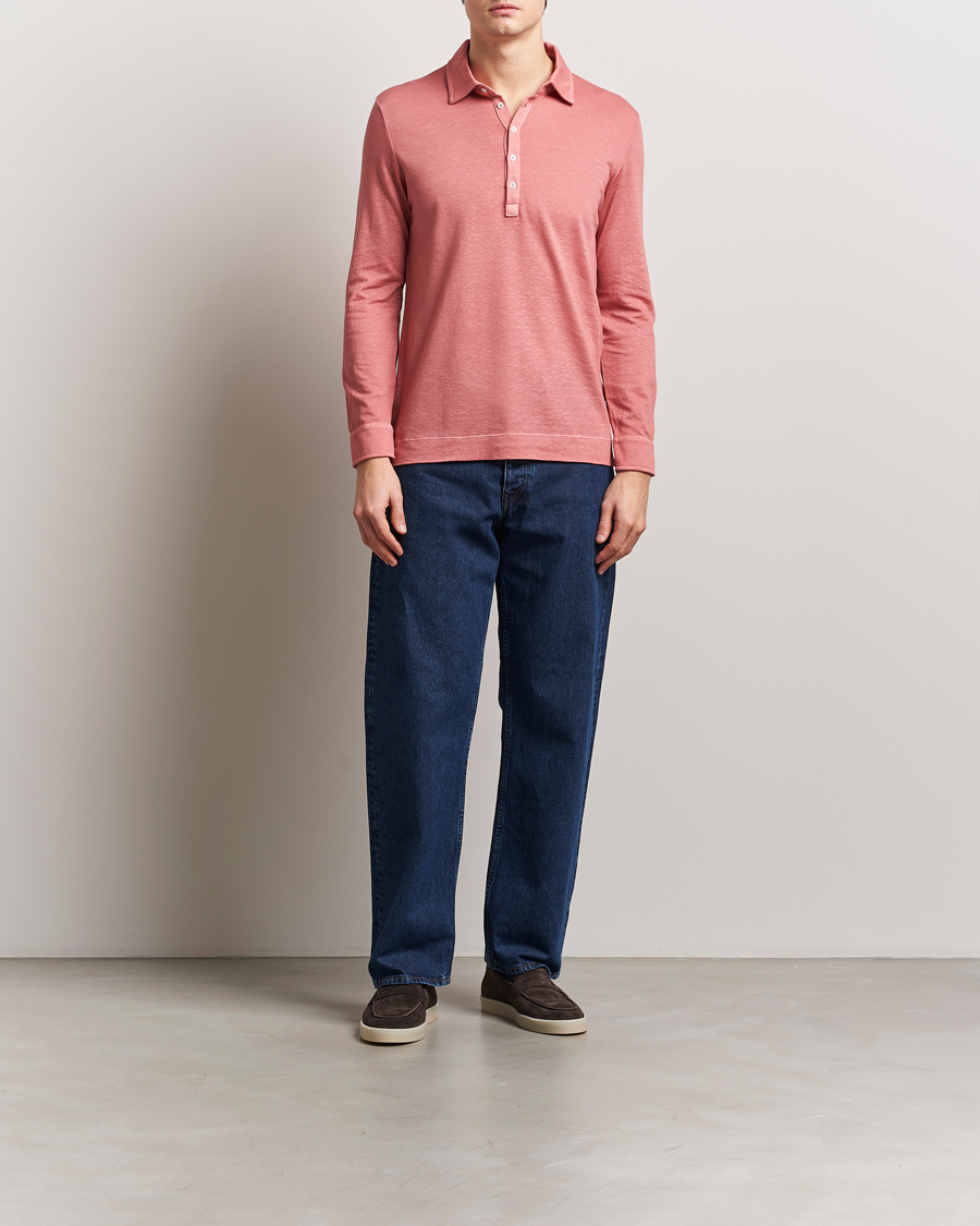 Herre | Polotrøjer | Massimo Alba | Raya Long Sleeve Polo Coral