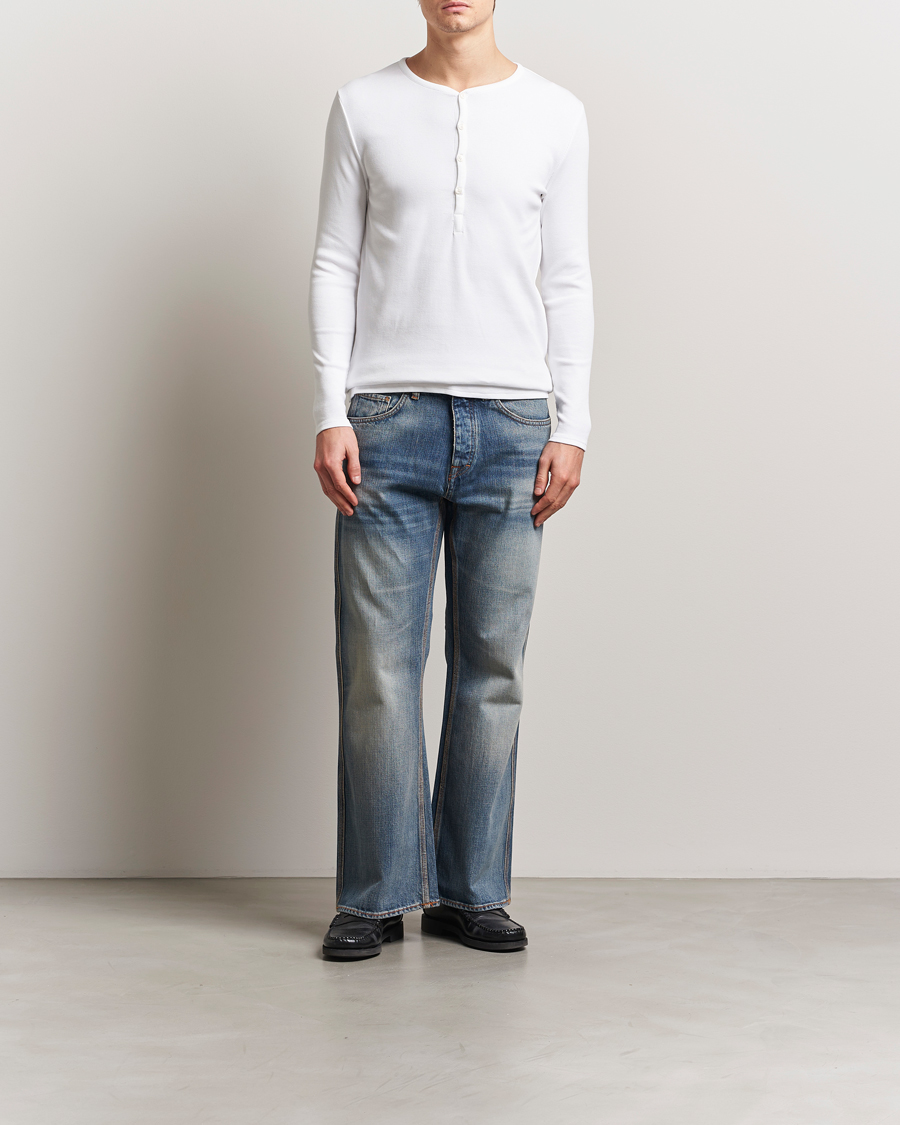 Herre | Trøjer | Tiger of Sweden | Roye Long Sleeve Henley Pure White