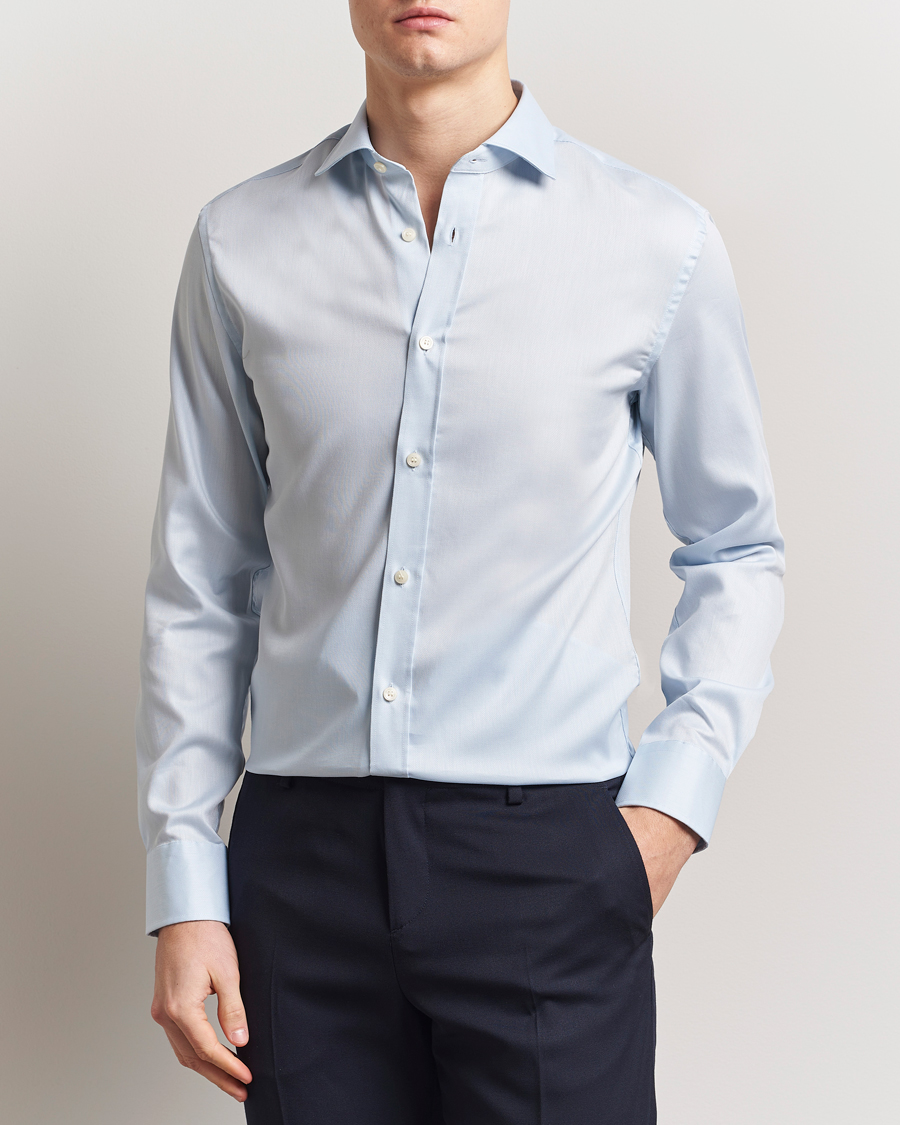 Herre | Skjorter | Tiger of Sweden | Adley Cotton Shirt Light Blue