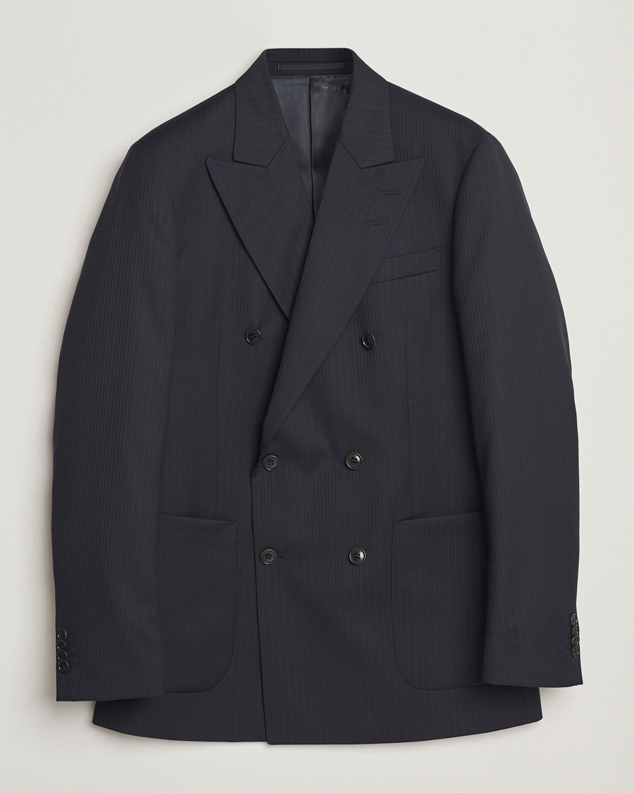 Herre | Blazere & jakker | Tiger of Sweden | Joachim Wool Double Breasted Blazer Dark Ink