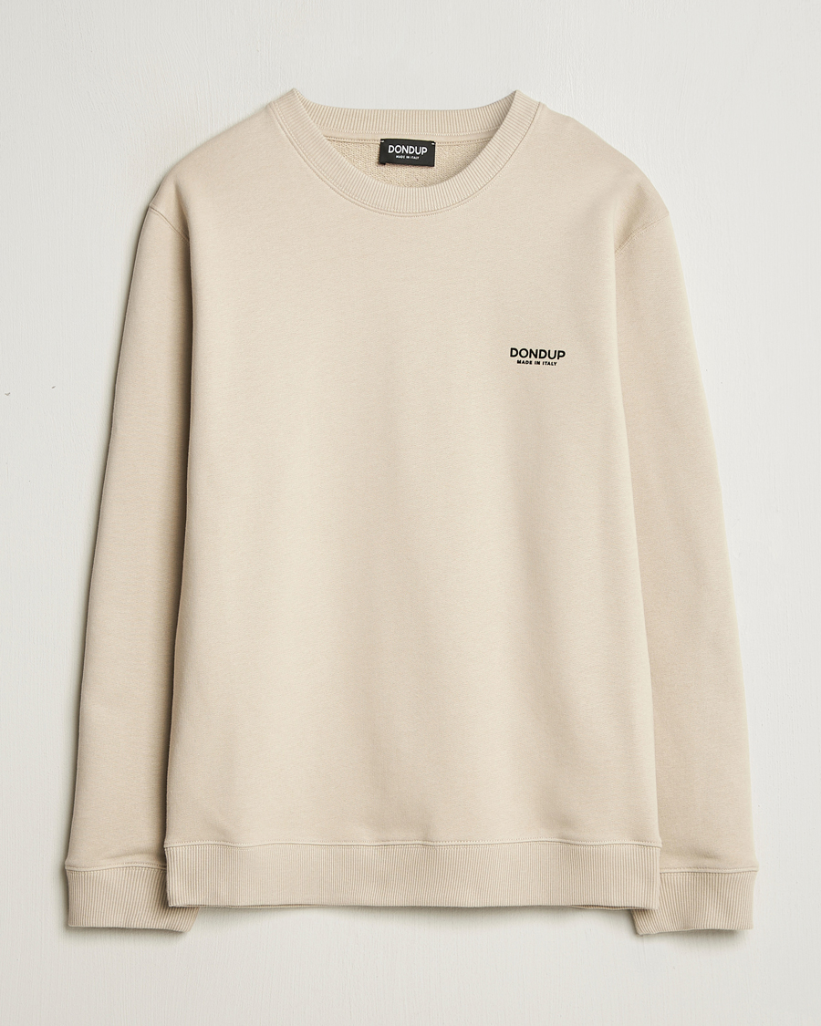 Herre | Trøjer | Dondup | Logo Crew Neck Sweatshirt Sand