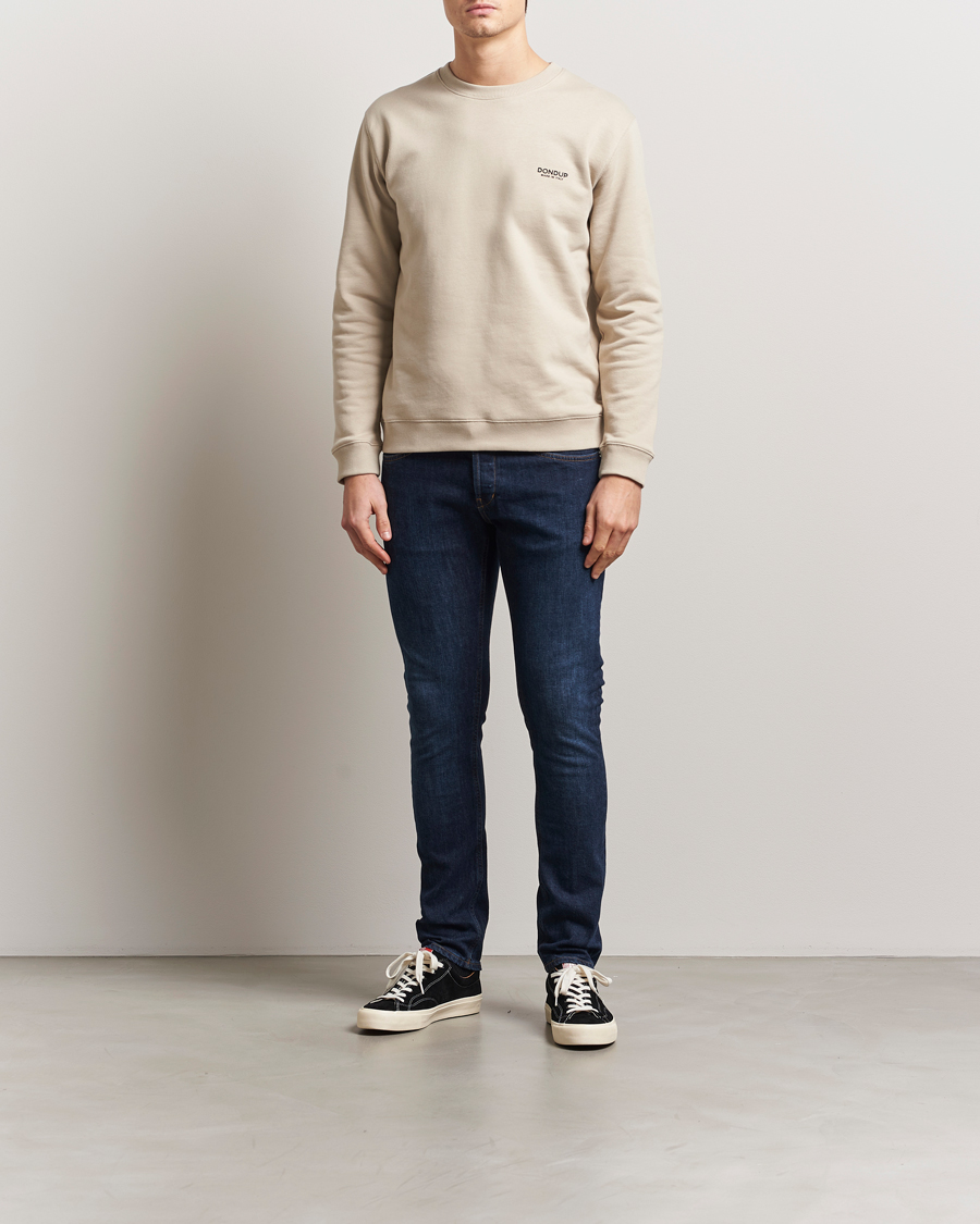 Herre | Trøjer | Dondup | Logo Crew Neck Sweatshirt Sand