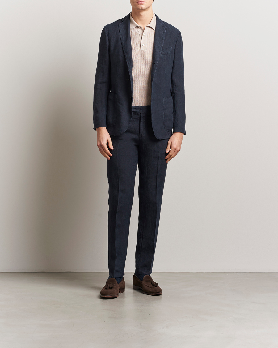 Herre | Jakkesæt | Boglioli | K Jacket Linen Suit Navy