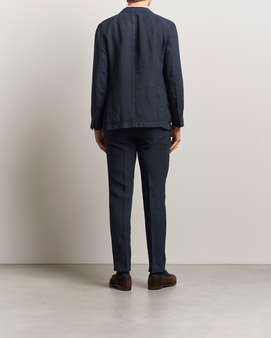 Herre | Jakkesæt | Boglioli | K Jacket Linen Suit Navy