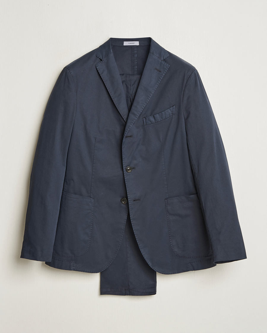 Herre | Jakkesæt | Boglioli | K Jacket Supima Cotton Suit Navy