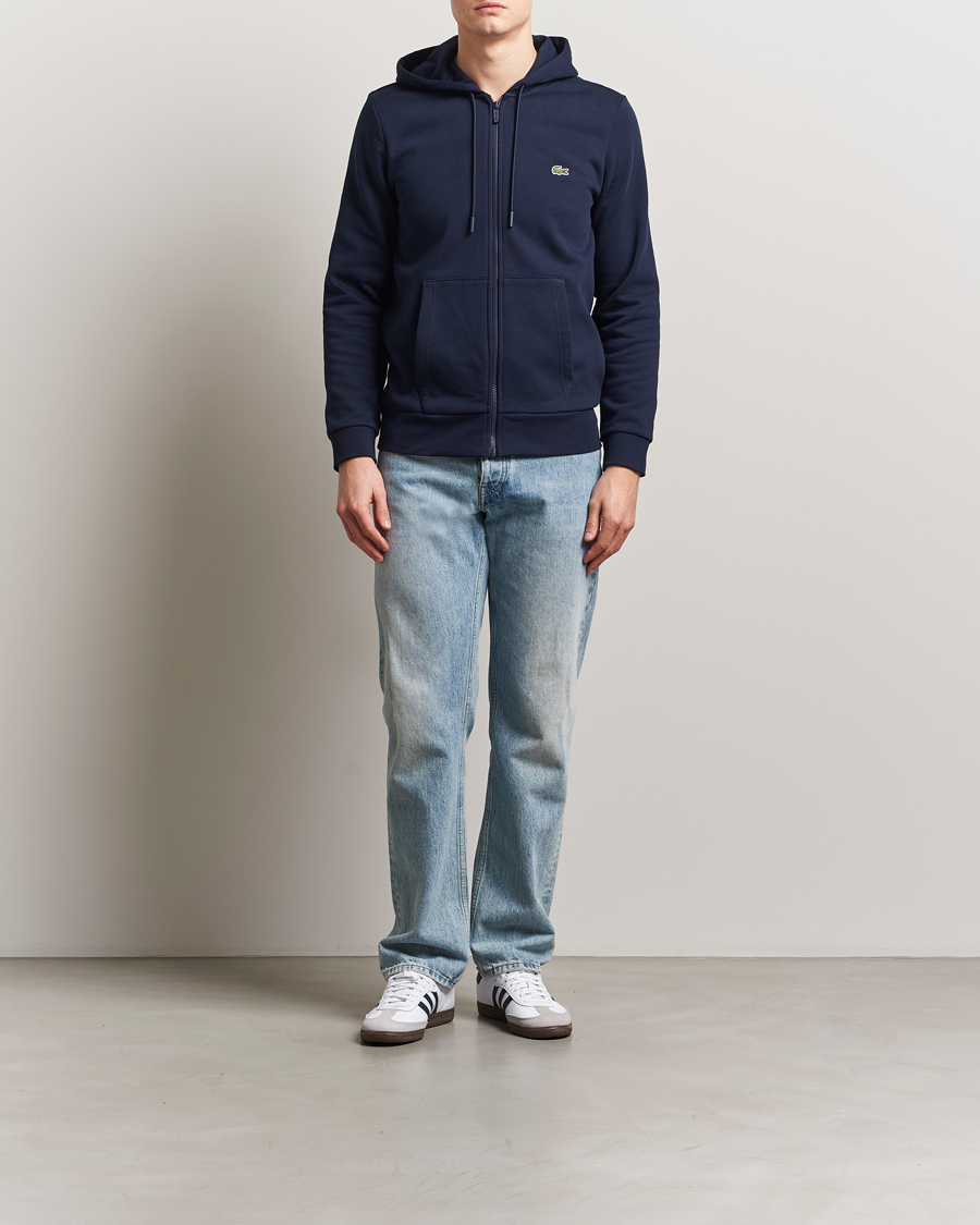 Herre | Trøjer | Lacoste | Full Zip Hoodie Navy Blue