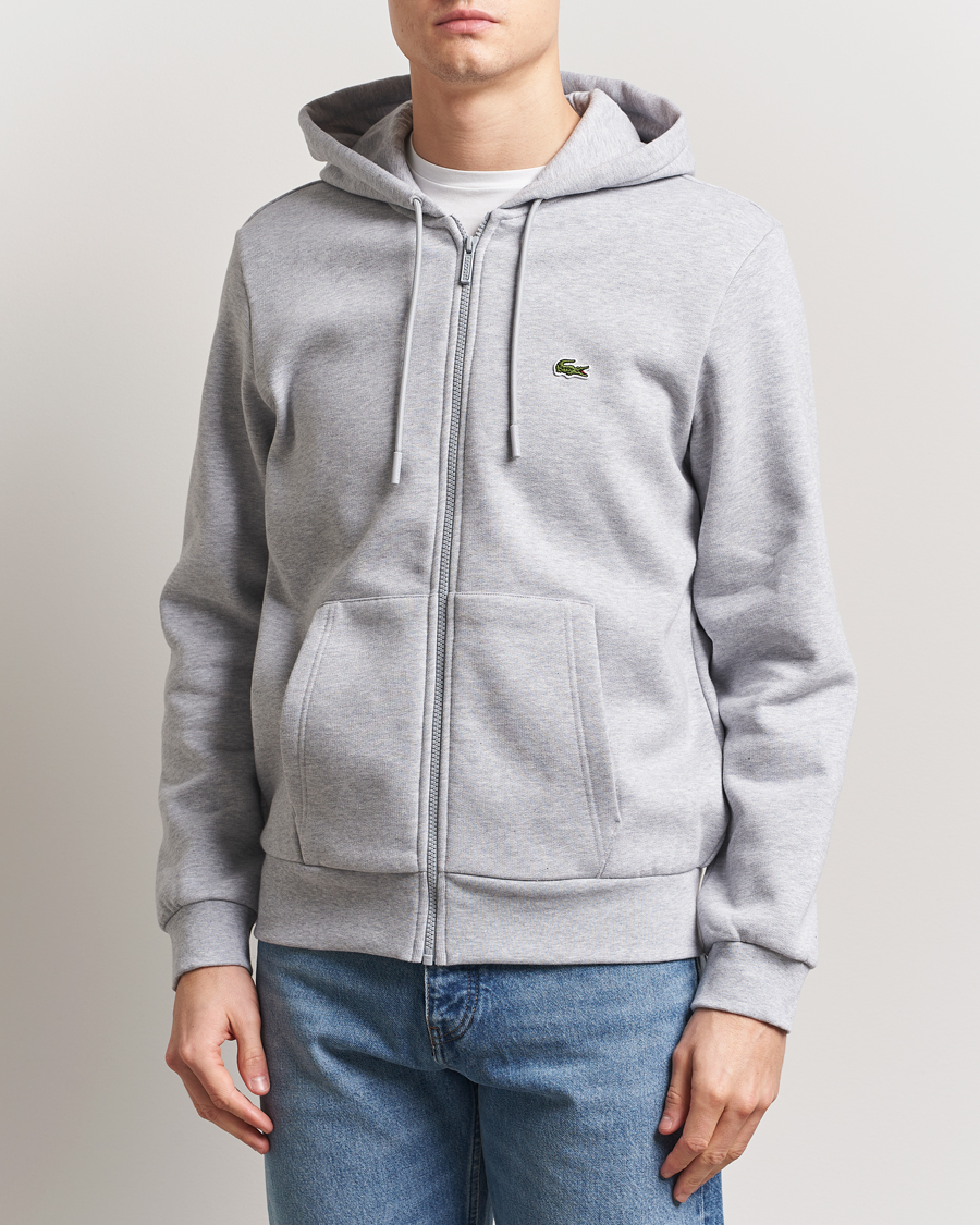 Herre | Trøjer | Lacoste | Full Zip Hoodie Silver Chine