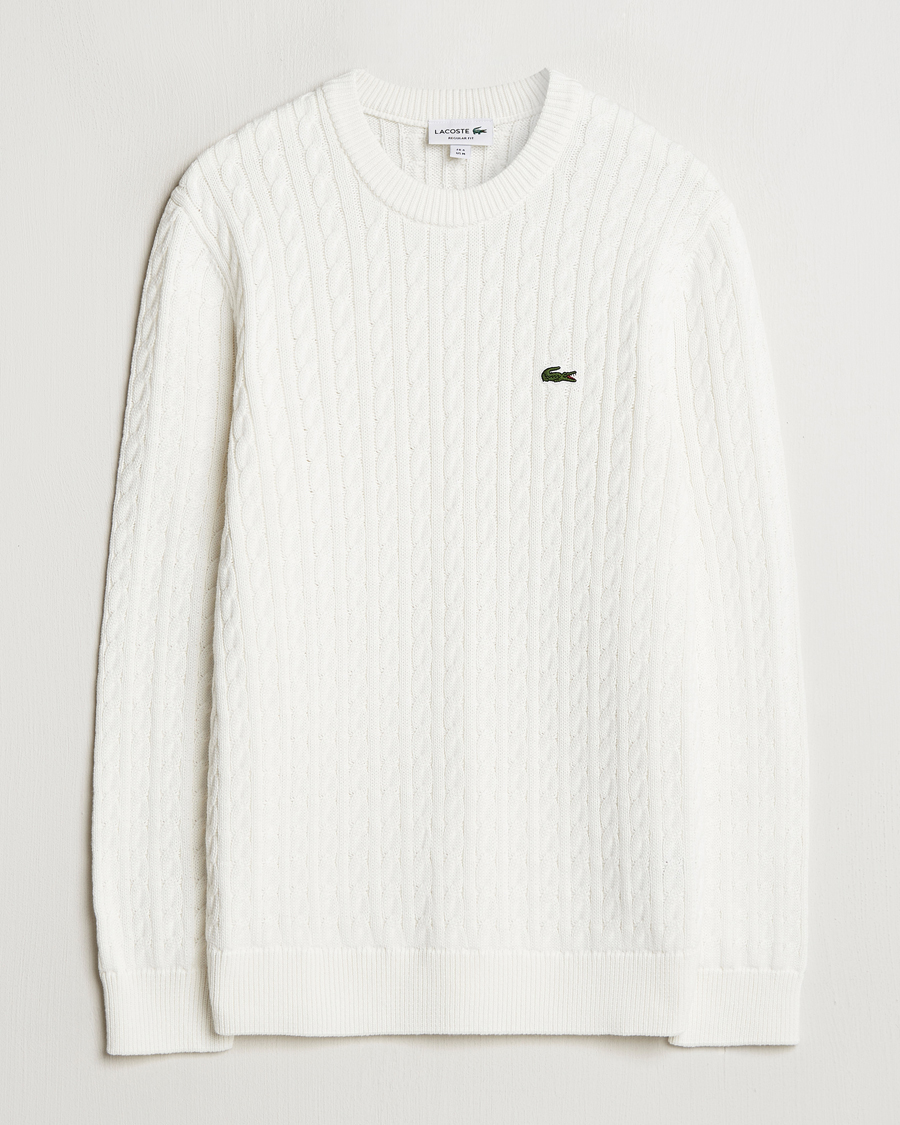 Herre | Trøjer | Lacoste | Cotton Cable Sweater Flour