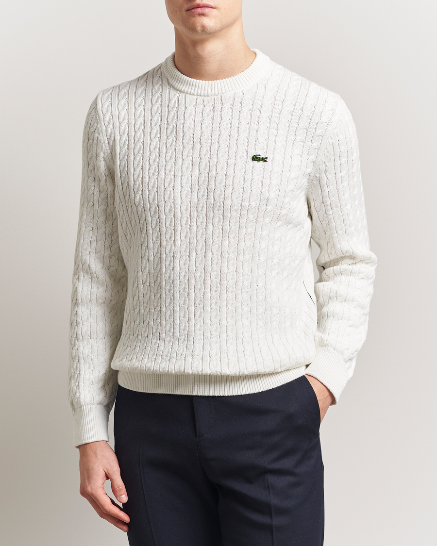 Herre | Trøjer | Lacoste | Cotton Cable Sweater Flour