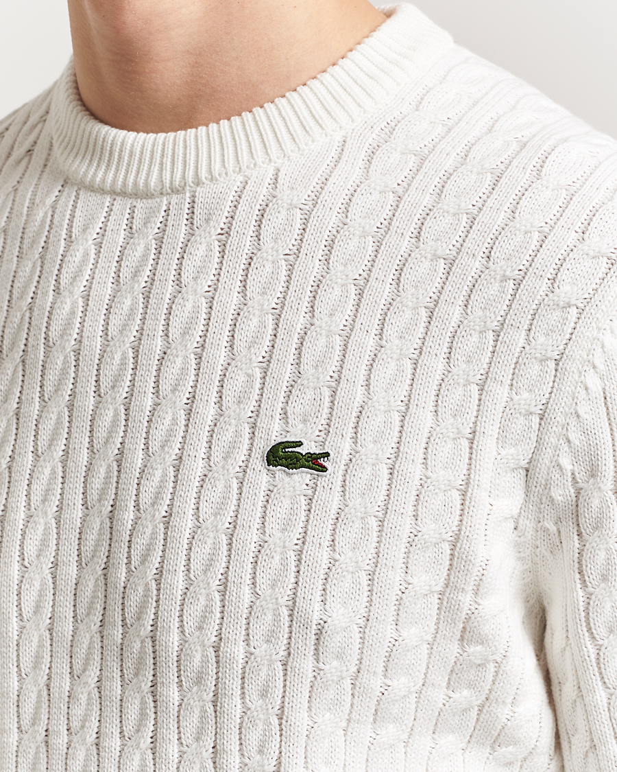 Herre | Trøjer | Lacoste | Cotton Cable Sweater Flour