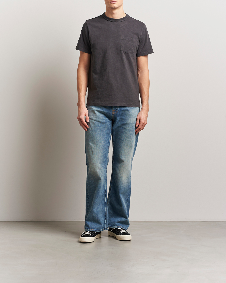 Herre | T-Shirts | Nudie Jeans | Roy Heavy Slub T-Shirt Antracite