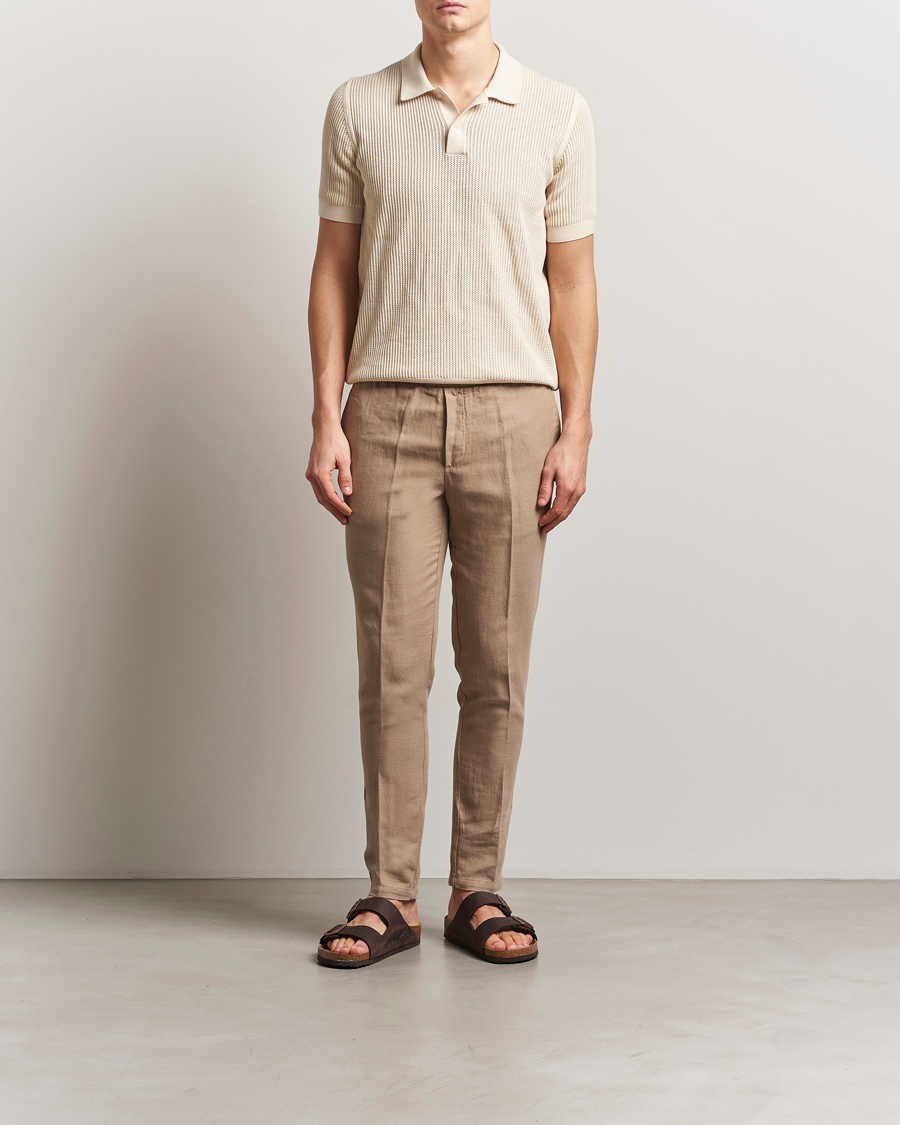 Herre | Bukser | Samsøe Samsøe | Smithy Linen/Cotton Drawstring Trousers Greige