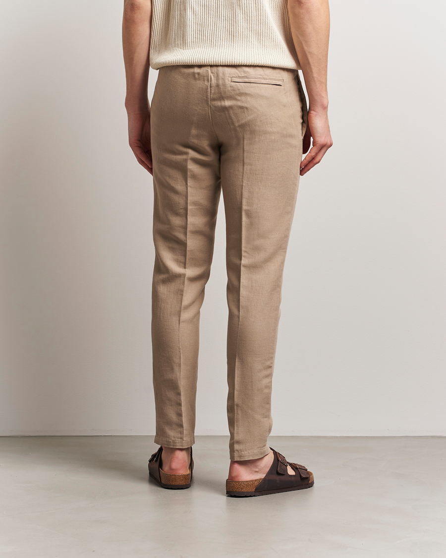 Herre | Bukser | Samsøe Samsøe | Smithy Linen/Cotton Drawstring Trousers Greige