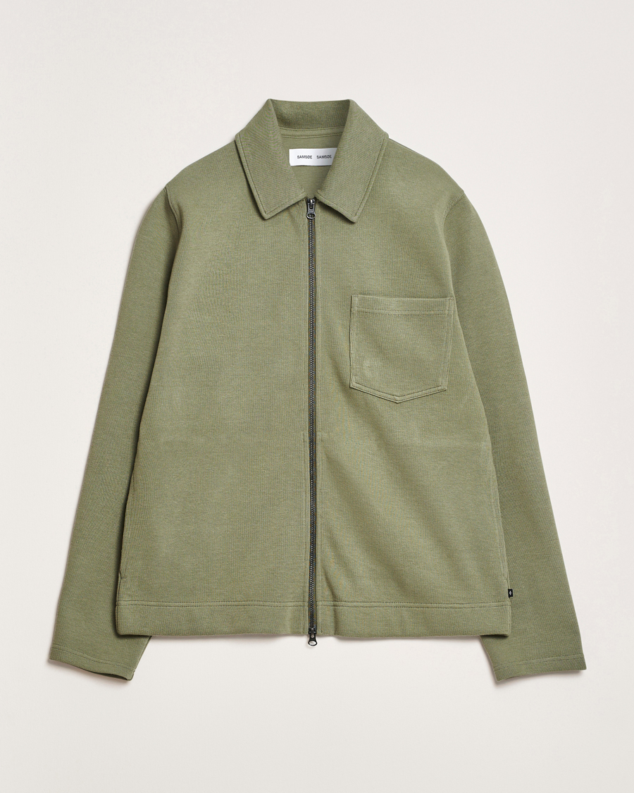 Herre | Trøjer | Samsøe Samsøe | Hannes Full Zip Sweater Four Leaf Clover