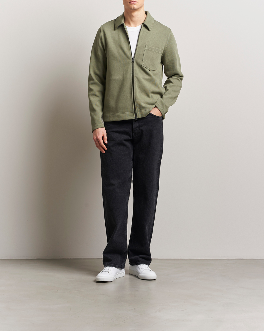 Herre | Trøjer | Samsøe Samsøe | Hannes Full Zip Sweater Four Leaf Clover