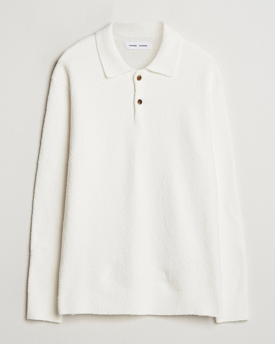 Herre | Trøjer | Samsøe Samsøe | Nino Knitted Polo Clear Cream