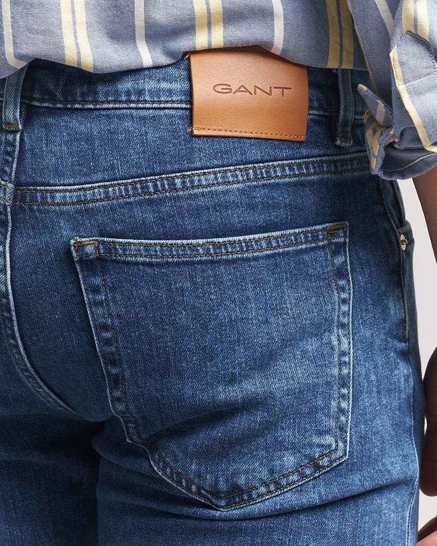 Herre | Jeans | Gant | Regular Fit Jeans Mid Blue Vintage