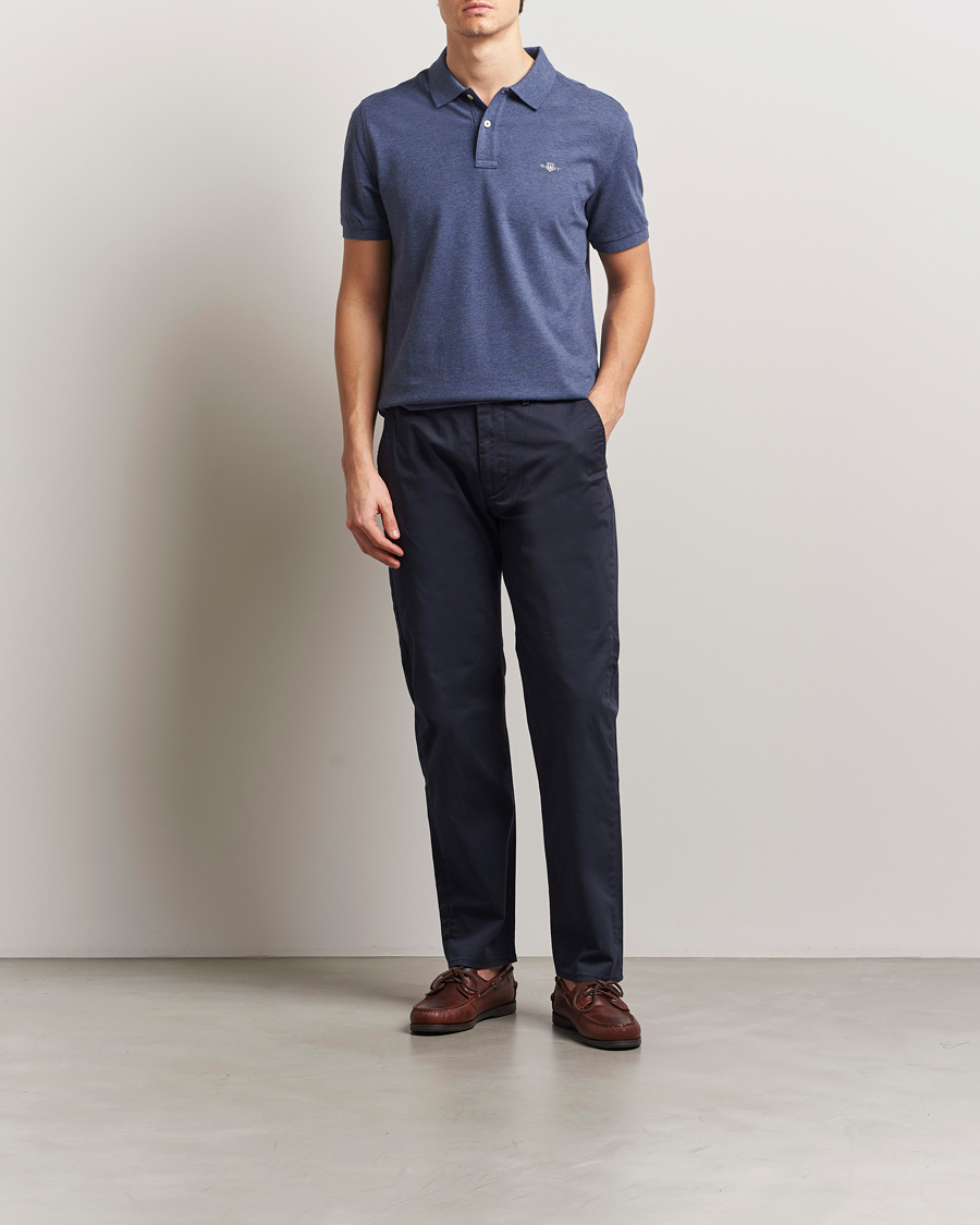 Herre | Polotrøjer | Gant | The Original Polo Dark Jeans Melange