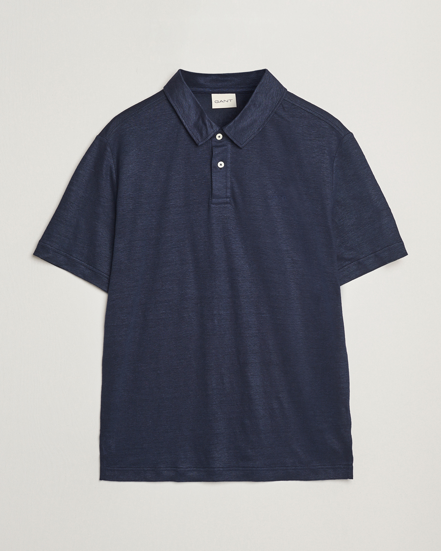 Herre | Polotrøjer | Gant | Linen Polo Evening Blue