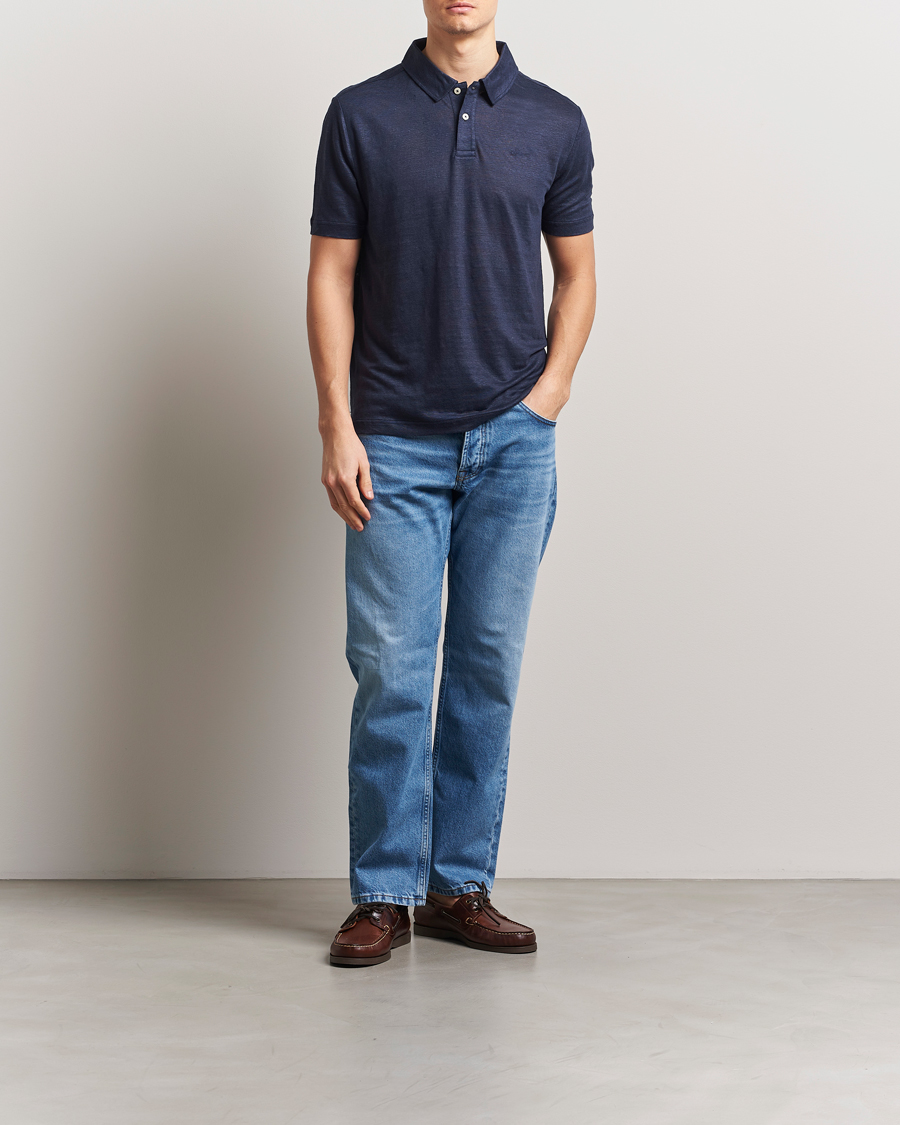 Herre | Polotrøjer | Gant | Linen Polo Evening Blue