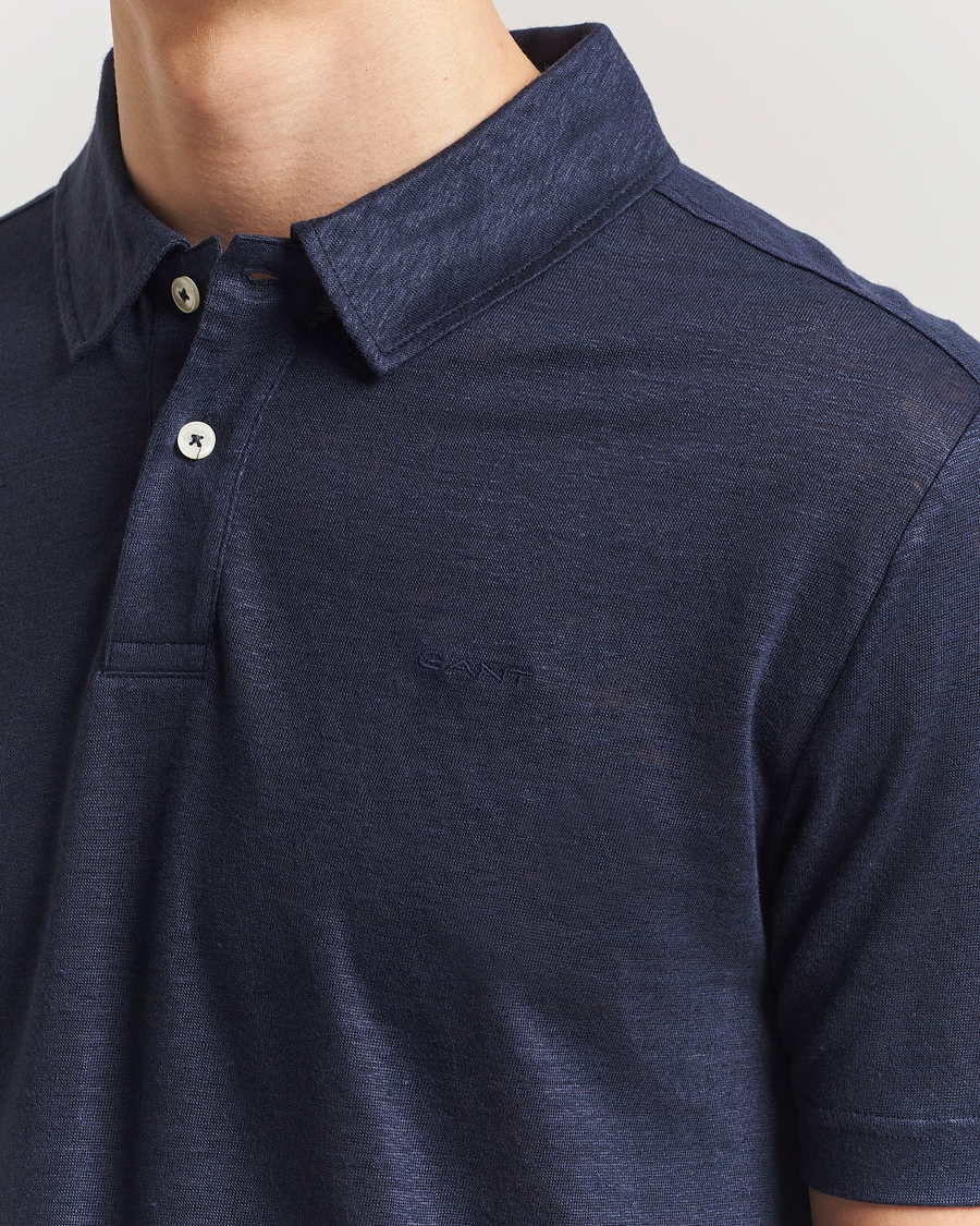 Herre | Polotrøjer | Gant | Linen Polo Evening Blue