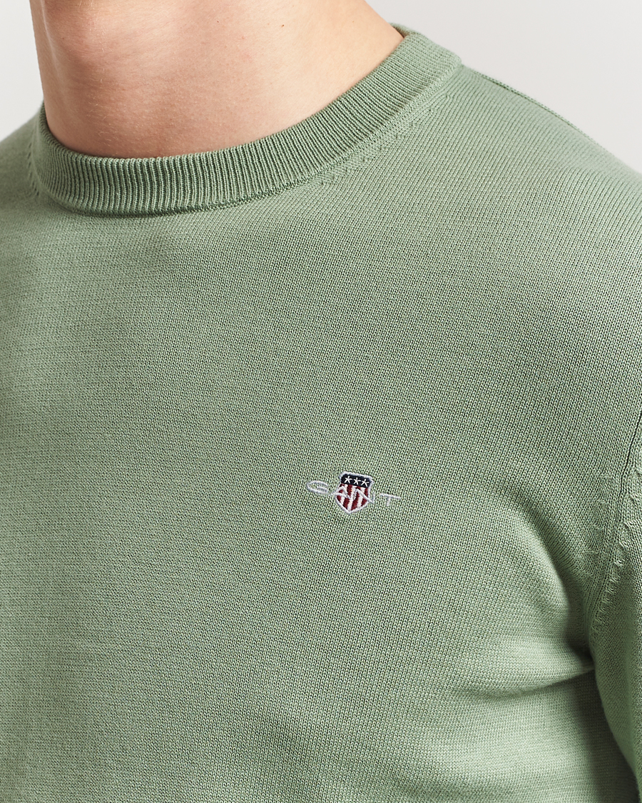 Herre | Trøjer | GANT | Classic Cotton Crew Neck Kalamata Green