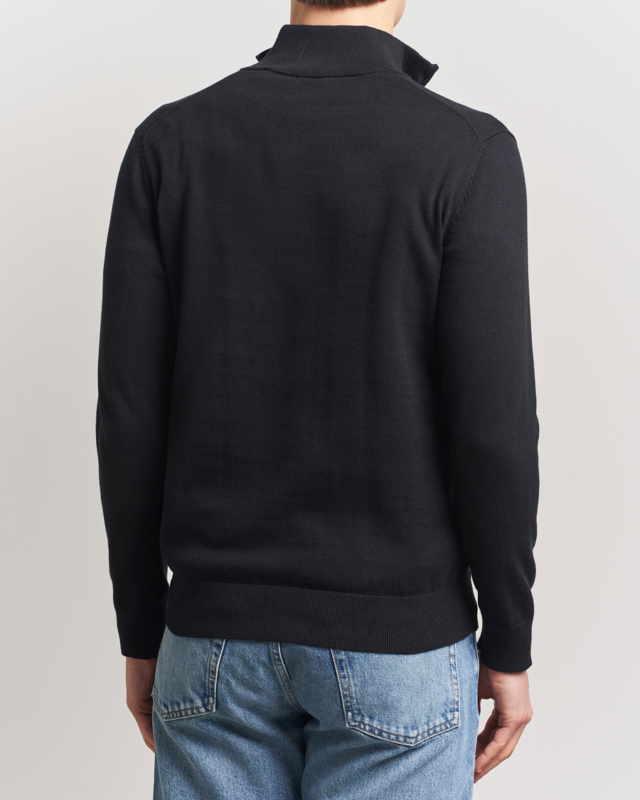 Herre | Trøjer | GANT | Classic Cotton Half Zip Black
