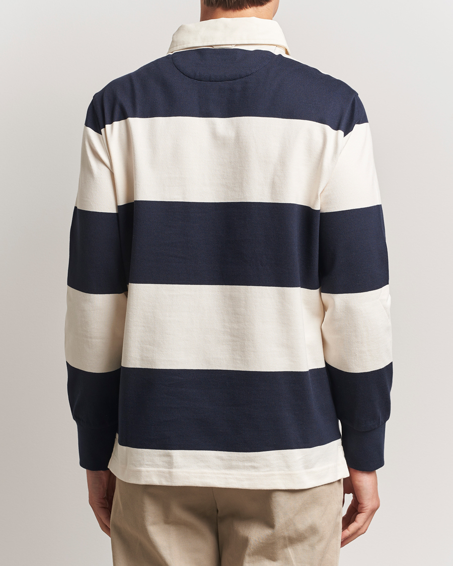 Herre | Trøjer | GANT | Barstriped Rugger Evening Blue