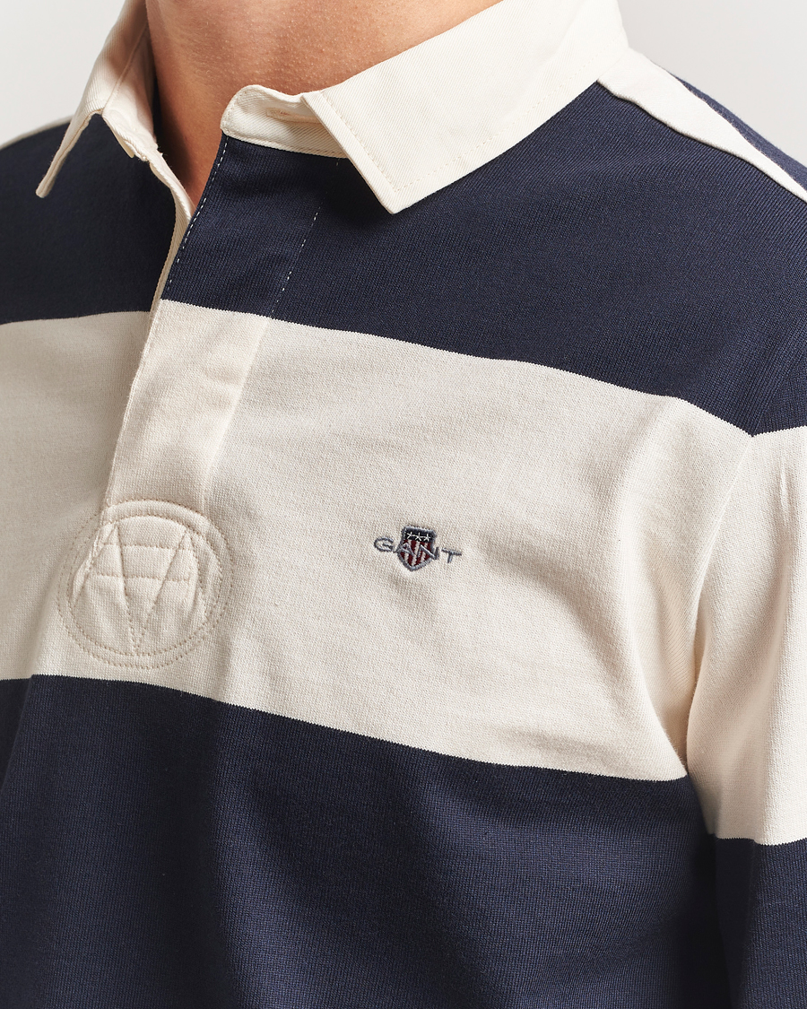 Herre | Trøjer | GANT | Barstriped Rugger Evening Blue