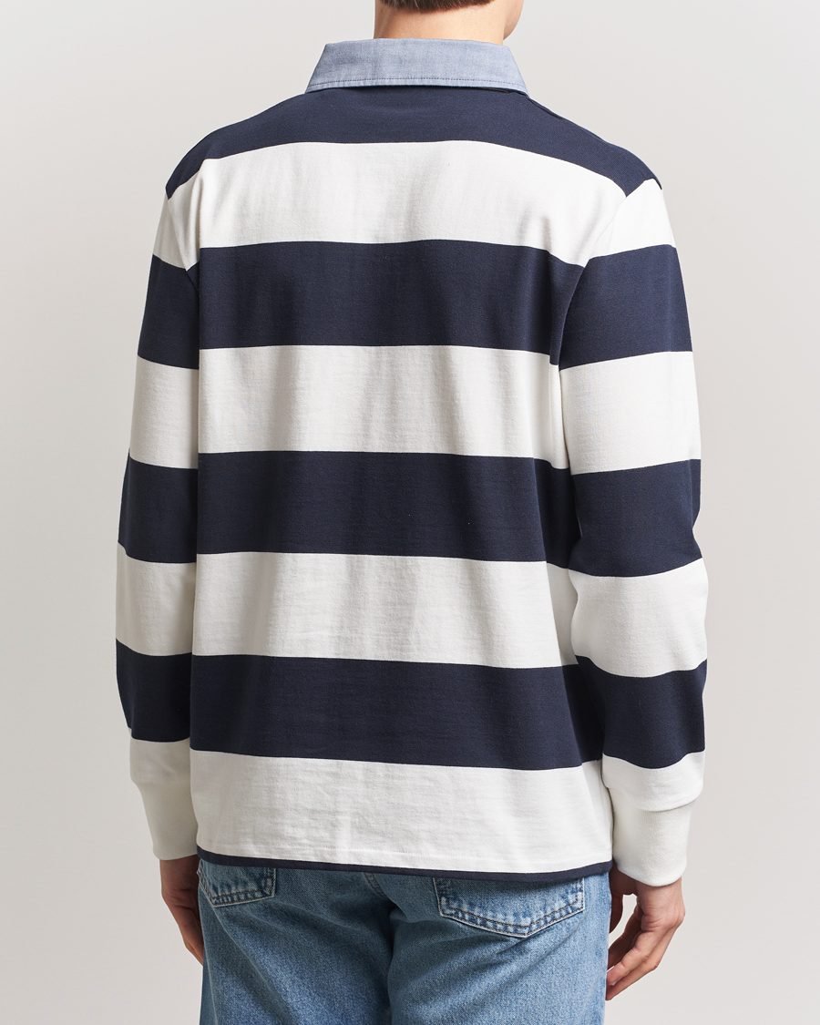 Herre | Trøjer | Gant | Chambray Barstriped Rugger Eggshell
