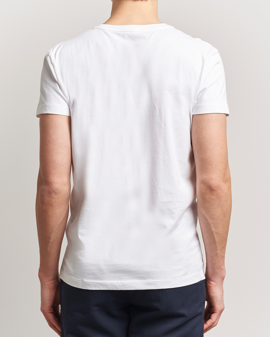 Herre | T-Shirts | GANT | 2-Pack Crew Neck T-Shirt Navy/White