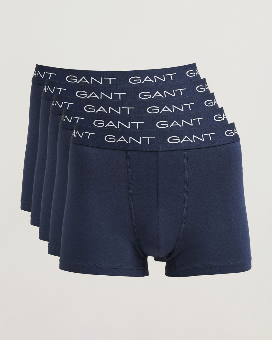 Herre | Undertøj | Gant | 5-Pack Trunks Marine