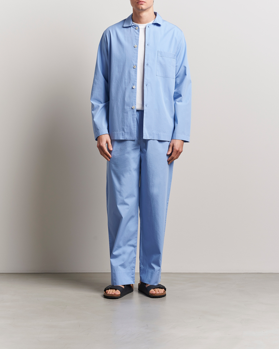 Herre | Pyjamas & Morgenkåber | Tekla | Poplin Pyjama Shirt Cornflower Blue