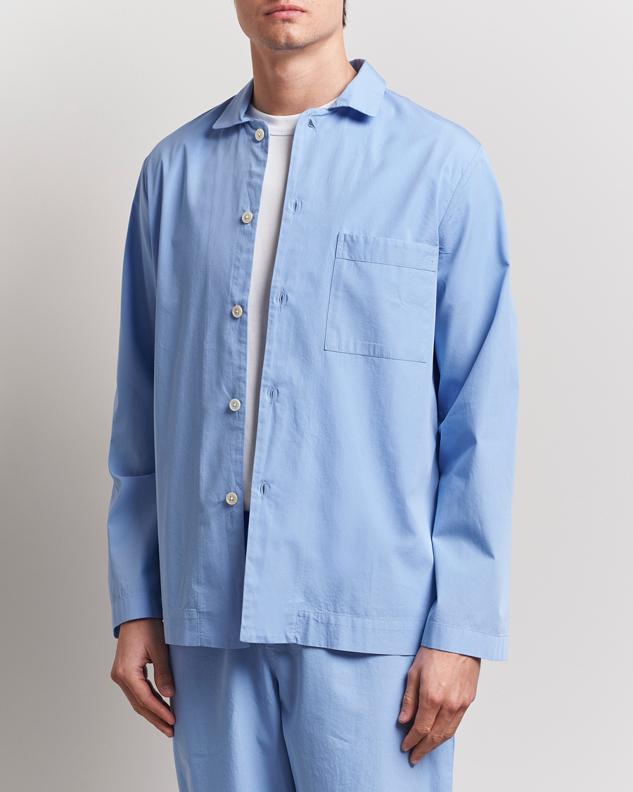 Herre | Pyjamas & Morgenkåber | Tekla | Poplin Pyjama Shirt Cornflower Blue