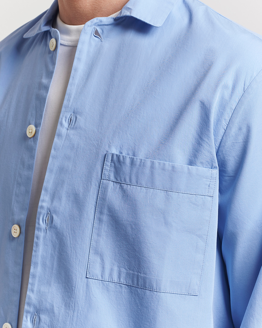 Herre | Pyjamas & Morgenkåber | Tekla | Poplin Pyjama Shirt Cornflower Blue