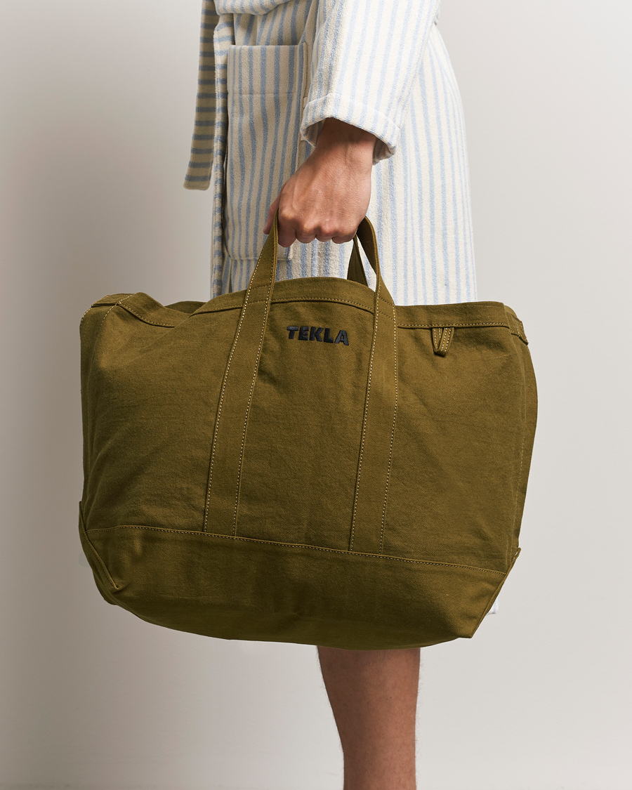 Herre | Tasker | Tekla | Beach Bag Olive