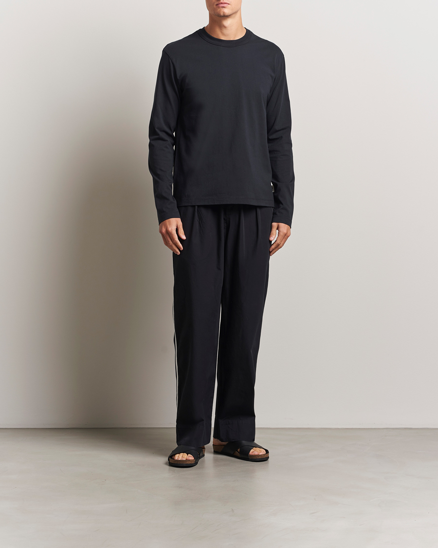 Herre | Pyjamas & Morgenkåber | Tekla | Grosgrain Stripes Pyjama Pants All Black