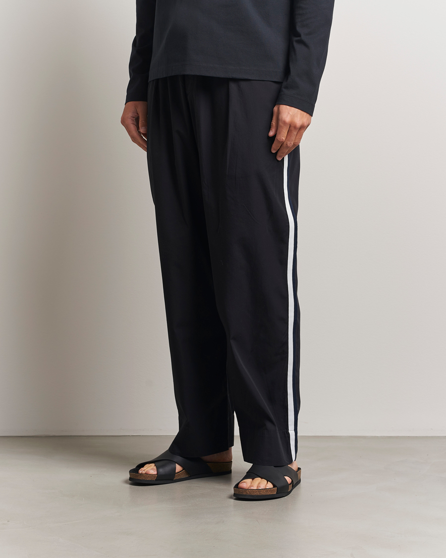 Herre | Pyjamas & Morgenkåber | Tekla | Grosgrain Stripes Pyjama Pants All Black