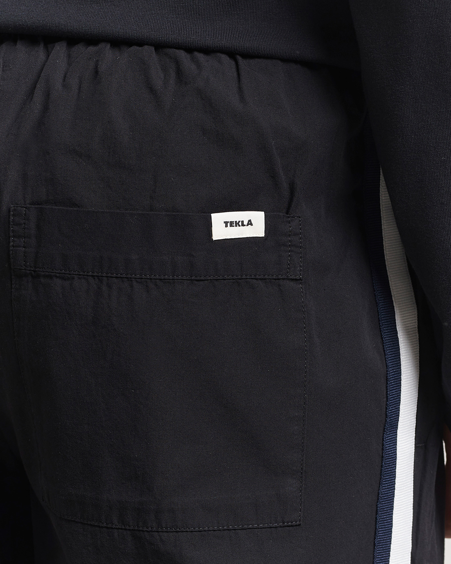 Herre | Pyjamas & Morgenkåber | Tekla | Grosgrain Stripes Pyjama Pants All Black