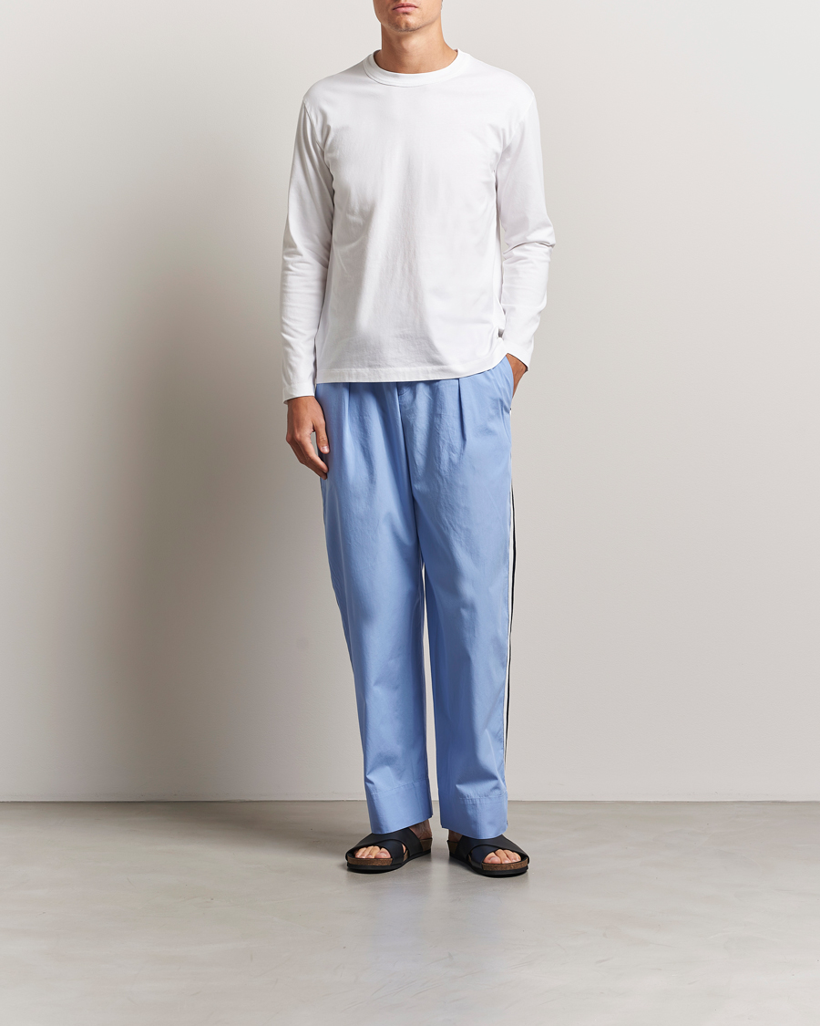 Herre | Pyjamas & Morgenkåber | Tekla | Grosgrain Stripes Pyjama Pants Cornflower Blue