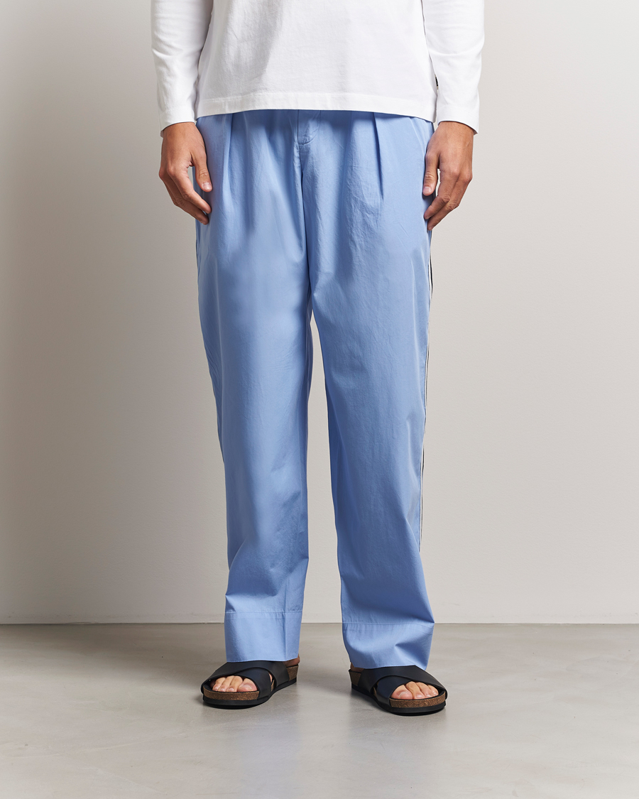 Herre | Pyjamas & Morgenkåber | Tekla | Grosgrain Stripes Pyjama Pants Cornflower Blue