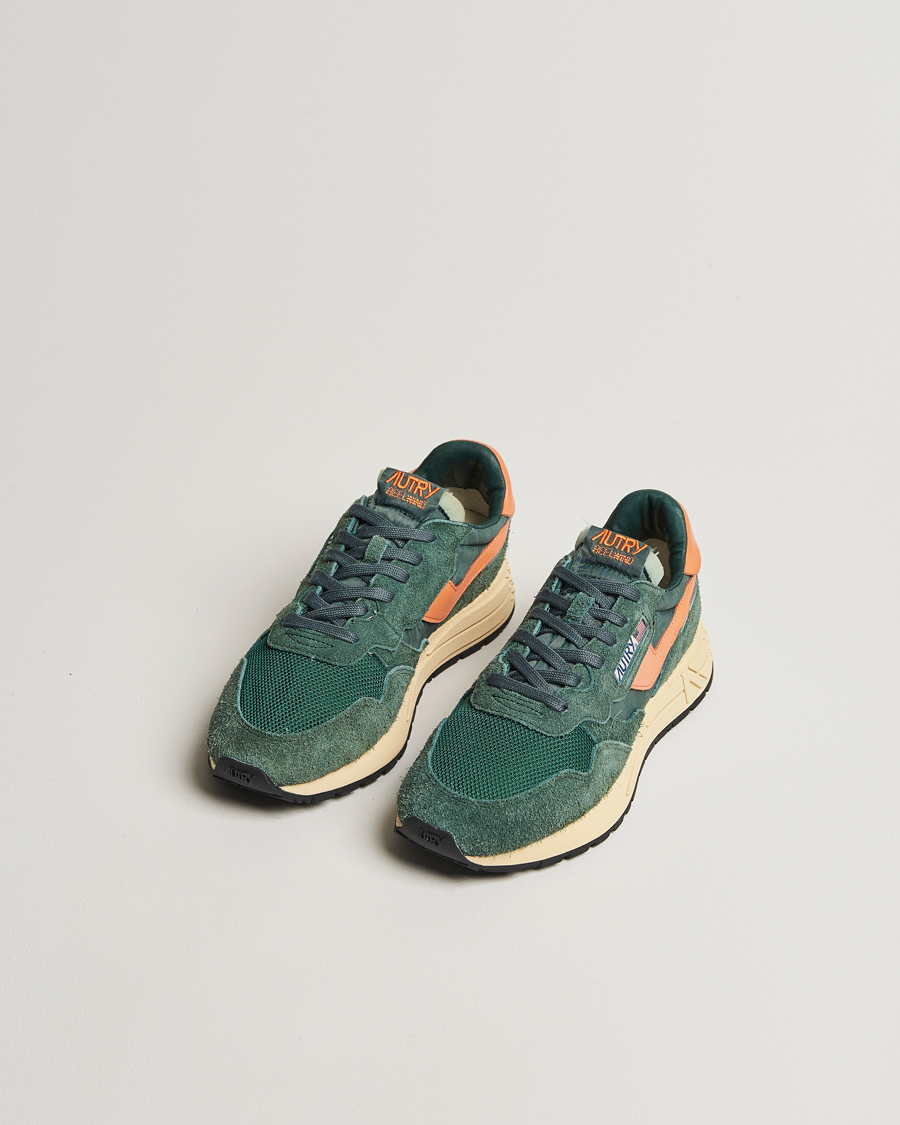 Herre | Autry Reelwind Running Sneaker Green/Orange | Autry | Reelwind Running Sneaker Green/Orange