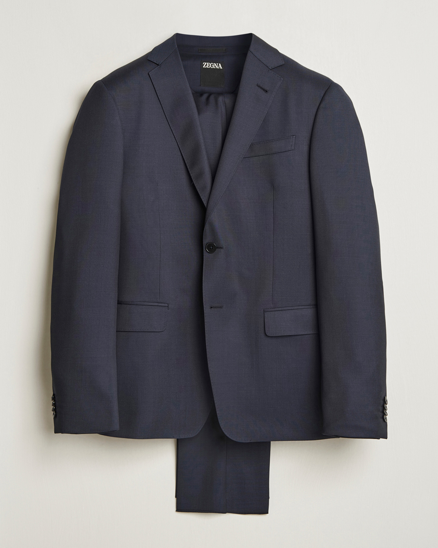Herre | Jakkesæt | Zegna | Tailored Wool Suit Navy