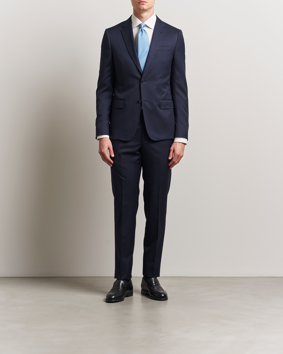 Herre | Jakkesæt | Zegna | Tailored Wool Suit Navy Stripe